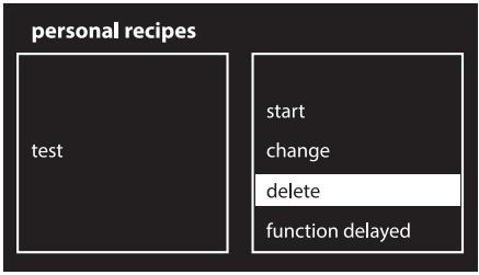 SMEG SF6395X - Deleting a personal recipe - 2