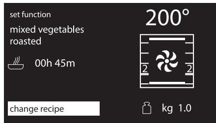 SMEG SF6395X - Permanently changing a preset recipe - 2