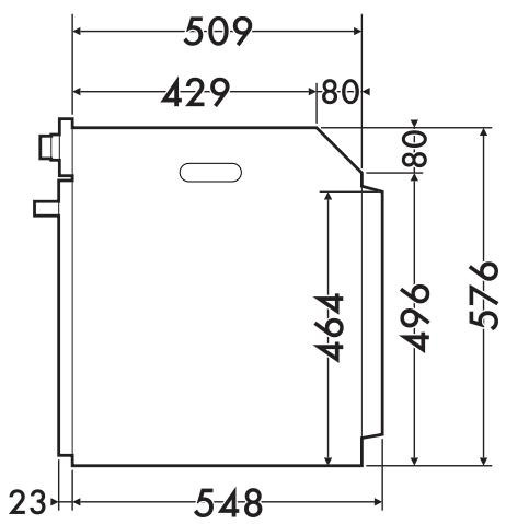 SMEG SF6395X - Appliance overall dimensions (mm) - 3