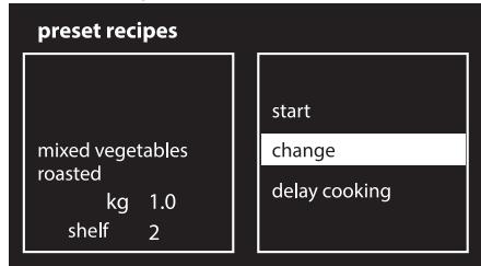 SMEG SF6395X - Permanently changing a preset recipe - 1