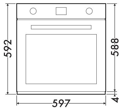 SMEG SF6395XE - Appliance overall dimensions (mm) - 1