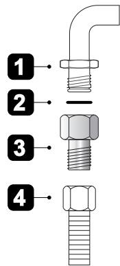 SMEG B6GVXI9 - 11.3.3Connection with a flexible steel hose with conical fitting (where present) - 3