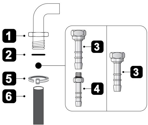 SMEG B7GMXI9 - Connection with a rubber hose - 4