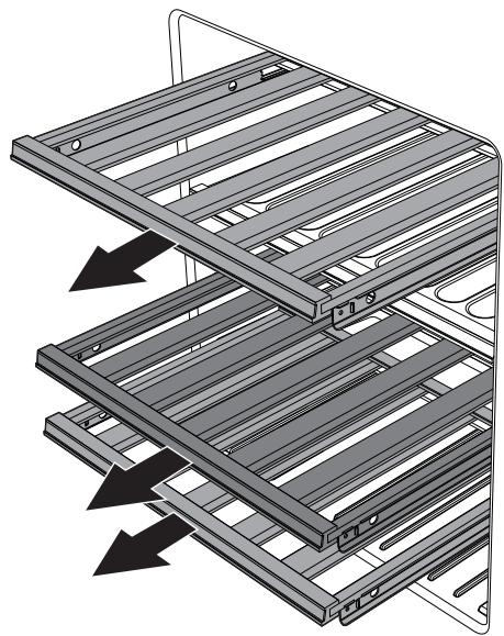 SMEG CVI638NS - To extract the removable shelves - 1