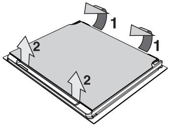 SMEG DOSC36X - Removing the internal glass panel: to disconnect the glass securing pins: - 1
