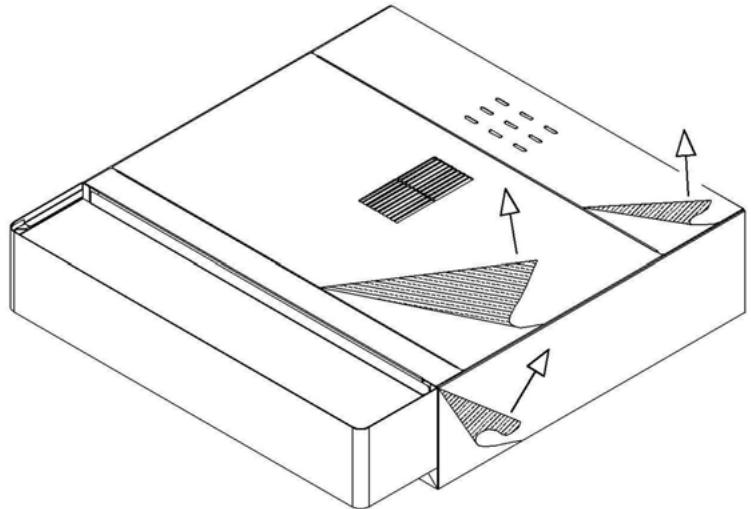 SMEG K2535 - REMOVING PROTECTIVE FILM ETC. - 1