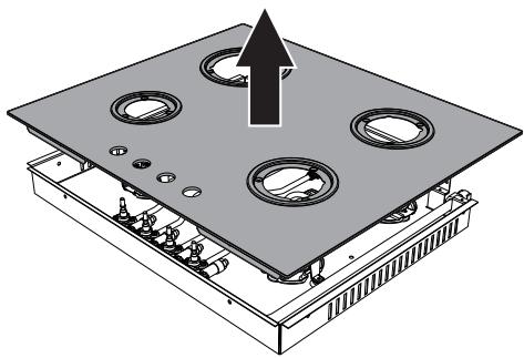 SMEG PVL6106CNNL - Removing the hob top - 7