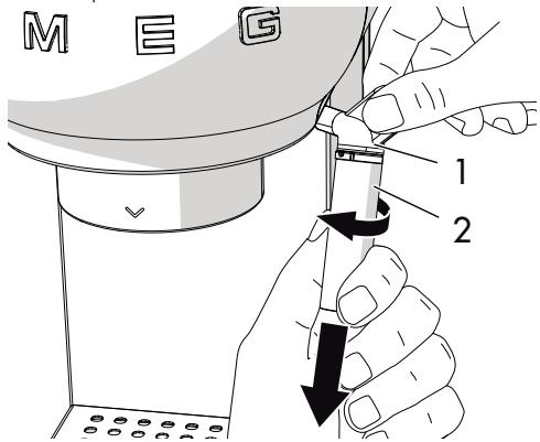 SMEG ECF01RDEU - Cleaning the frothing nozzle for cappuccino - 1