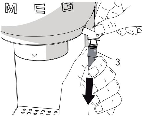 SMEG ECF01RDEU - Cleaning the frothing nozzle for cappuccino - 2