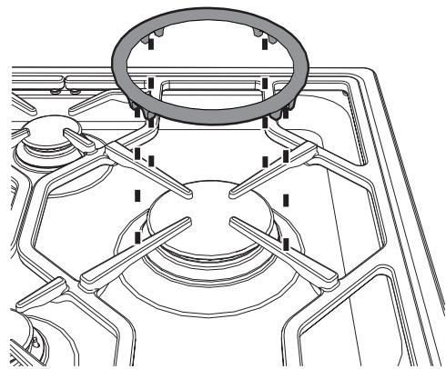 SMEG GKOC64NLK - Raised pan support - 2