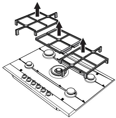 SMEG P1752XNLK - Removing the hob top - 1