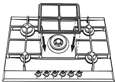 SMEG P1752XNLK - Installing the grids - 2