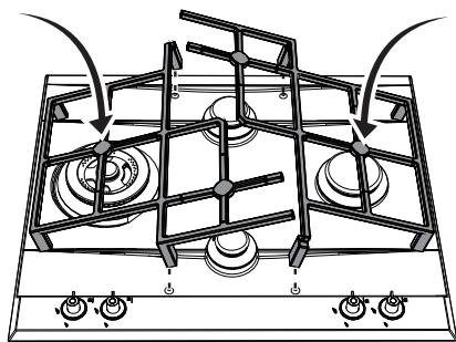SMEG P1752XNLK - Installing the grids - 3