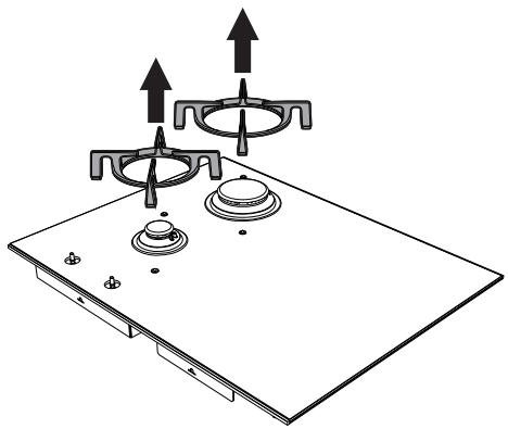 SMEG PM3621WLD - Removing the hob top - 4