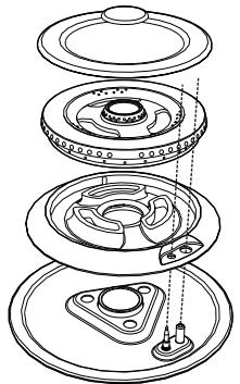 SMEG PM3621WLD - Correct positioning of the flame-spreader crowns and burner caps - 1