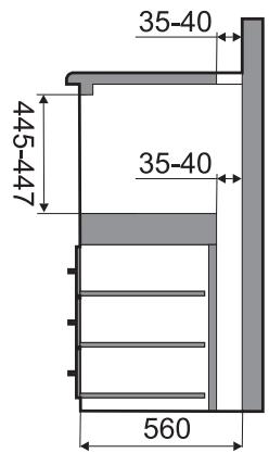 SMEG SF4390MCXK - Appliance overall dimensions (mm) - 5