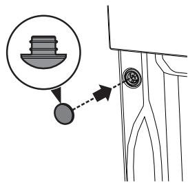 Diagram showing a mechanical component with a magnified inset of a gear and a dashed arrow indicating direction.