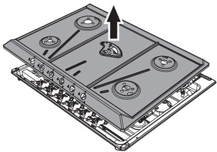 SMEG SR975PGHNLK - Removing the hob top - 8
