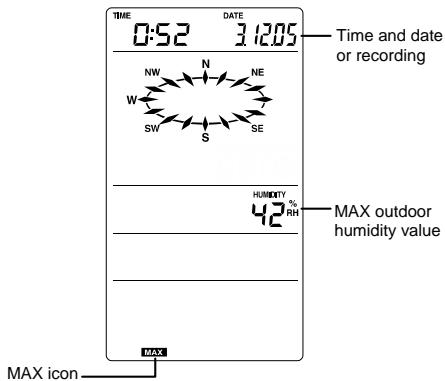 LA CROSSE TECHNOLOGY WS1600 - Min outdoor temperature with the date and time of recording - 2