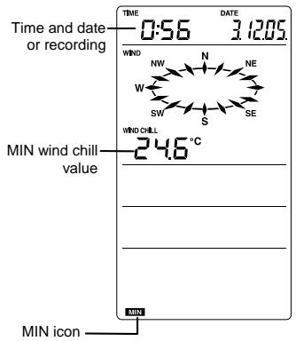 LA CROSSE TECHNOLOGY WS1600 - Min outdoor temperature with the date and time of recording - 3