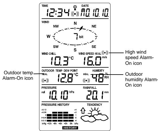 LA CROSSE TECHNOLOGY WS1600 - WEATHER ALARM OPERATIONS - 1