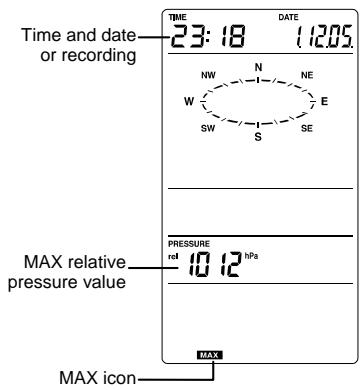 LA CROSSE TECHNOLOGY WS1700 - VIEWING THE MAXIMUM/ MINIMUM WEATHER DATA - 5