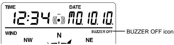 LA CROSSE TECHNOLOGY WS1700 - To switch off the buzzer: - 1