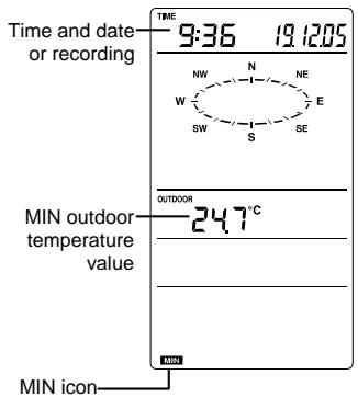 LA CROSSE TECHNOLOGY WS1700 - VIEWING THE MAXIMUM/ MINIMUM WEATHER DATA - 1