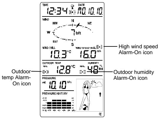 LA CROSSE TECHNOLOGY WS1700 - WEATHER ALARM OPERATIONS - 1