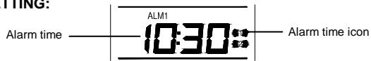 LA CROSSE TECHNOLOGY WS7018 - ALARM SETTING: - 1