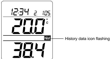 LA CROSSE TECHNOLOGY WS8610 - e. The history data sets of temperature and humidity - 1
