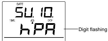 LA CROSSE TECHNOLOGY WS9039 - hPa / inHg PRESSURE UNIT SETTING: - 1