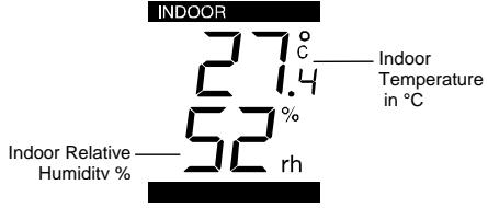 LA CROSSE TECHNOLOGY WS9611 - DISPLAY OF INDOOR TEMPERATURE AND HUMIDITY READING: - 1