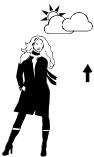 LA CROSSE TECHNOLOGY WS9711 - The weather forecast icons (Weather girl): - 9