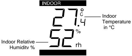 LA CROSSE TECHNOLOGY WS9711 - DISPLAY OF INDOOR TEMPERATURE AND HUMIDITY READING: - 1