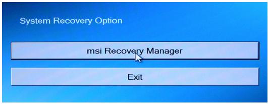 MSI MS-AA16 V1.X - Recovering the System with the F3 Hotkey - 3