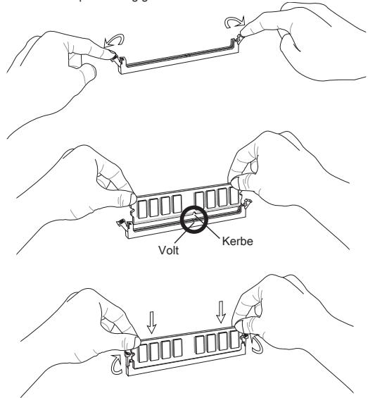 MSI NF725-C35 - Vorgehensweise beim Einbau von Speicher Modulen - 1