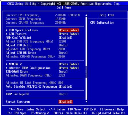 MSI NF725-C35 - Cell Menu - 1