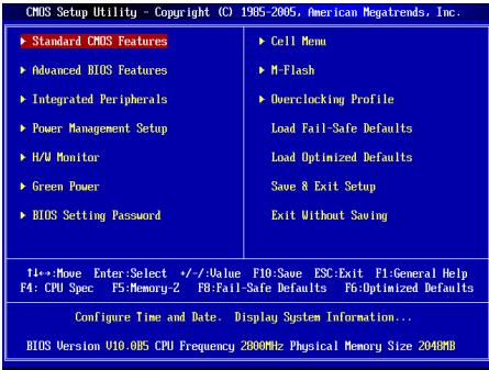 MSI NF725-C35 - 主菜单 - 1