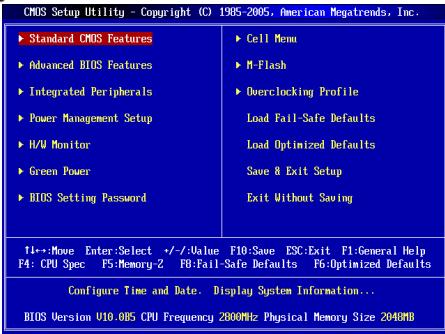 MSI NF725-C35 - Main Page - 1