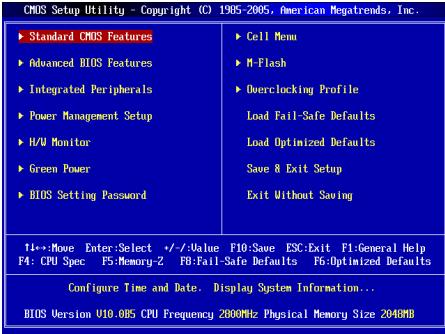 MSI NF725-C35 - Main Page - 1