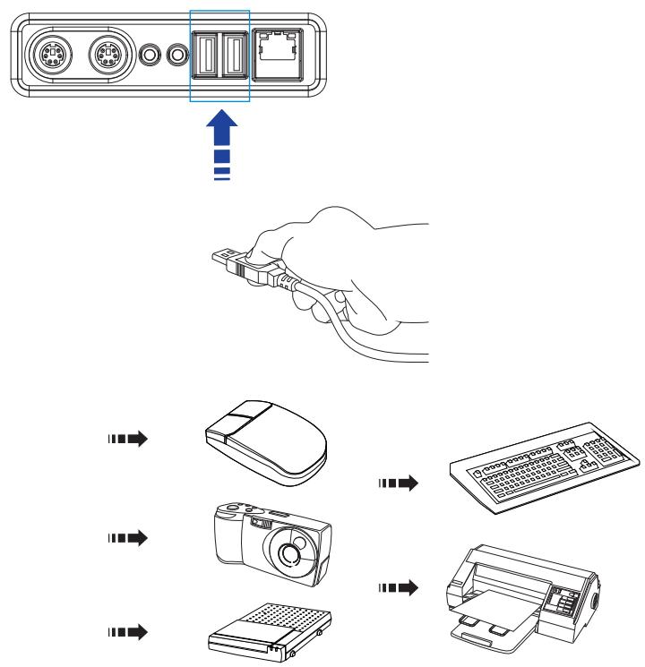 MSI WIND TOP AP1920 - Connecting the USB Devices - 1