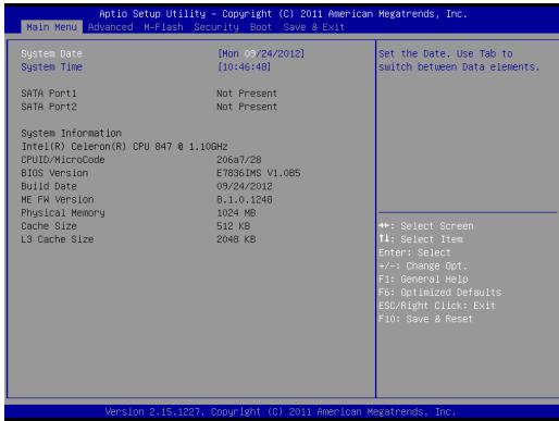 MSI C847IS-P33, C847MS-E33 - Le barre menu - 1