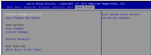 MSI C847IS-P33,  C847MS-E33 - Save &amp; Exit - 1