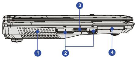 MSI GT663R - Left Side View - 1