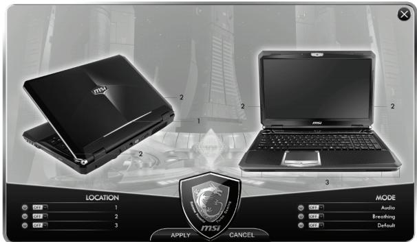 MSI GT663R - SLM screen shows as follows. - 1