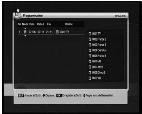 METRONIC ZAPBOX HD-Z1 - Programmation d'un enregistrement : - 1