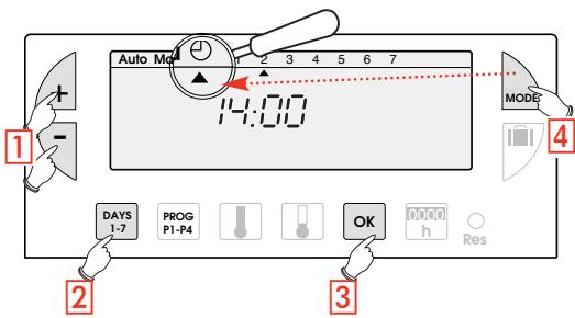 FLASH THERMO DIGI 2 HF - Mise à l'heure et au jour actuel - 2