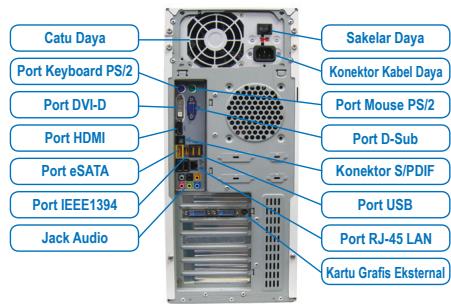 GIGABYTE GA-8IG1000-L - Panel Belakang dari Wadah - 1