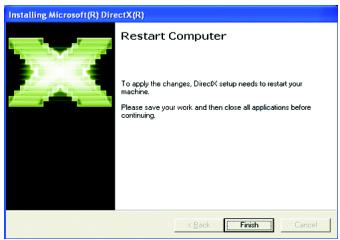 GIGABYTE GV-N57128D - DirectX installation - 9